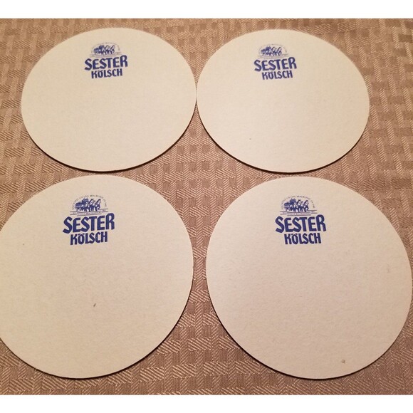 Vintage Sester Kolsch Bierdeckel Beer mat (coaster) set of 4 - Picture 2 of 3